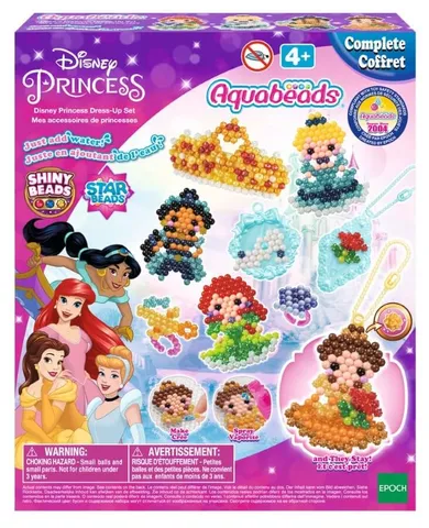 Aquabeads, Printese Disney, Printese stralucitoare, set creativ, 800 elemente, 31997