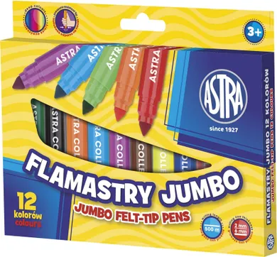 Astra, carioci jumbo, 12 culoare