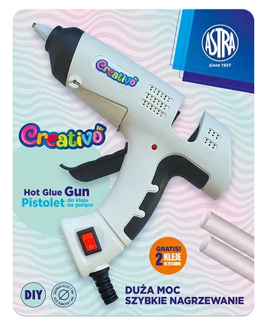 Astra, Creativo, pistol de lipit fierbinte + 2 rezerve, 30W