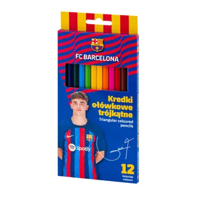 Astra, FC Barcelona, creioane colorate, triunghiulare, 12 culori
