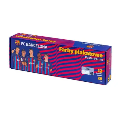 Astra, FC Barcelona, vopsele pentru afise, 12 culori, 20 ml