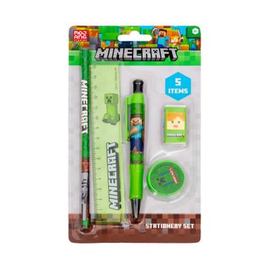 Astra, Minecraft, set de scris: rigla, radiera, ascutitoare, 2 creioane, 5 piese