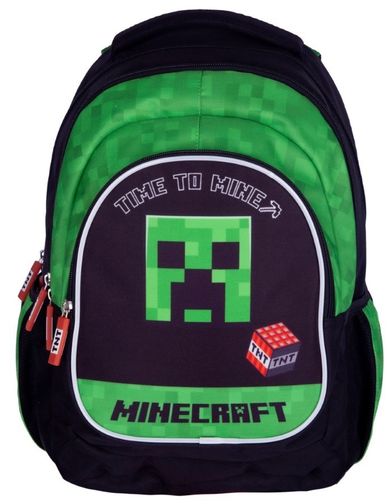 Astra, Minecraft, Time to mine, rucsac pentru scoala cu 3 compartimente