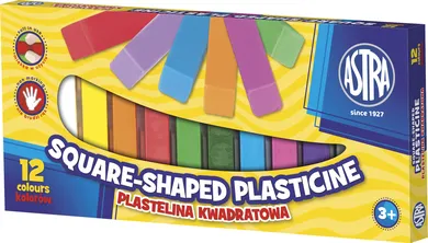 Astra, plastilina patrata, 12 culori
