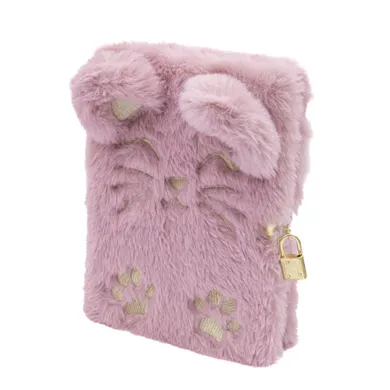 Astrabag, jurnal A5 cu lacatel, 96 foi, Fluffy Kitty Pink