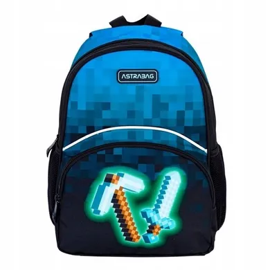 Astrabag, rucsac gradinita, Blue Pixel