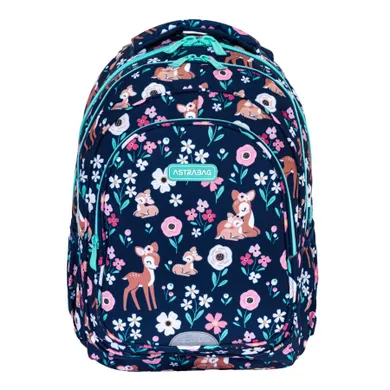 Astrabag, rucsac pentru scoala, cu 3 compartimente, Baby Deer