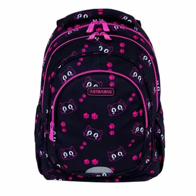 Astrabag, rucsac pentru scoala, cu 3 compartimente, Cat's Eyes