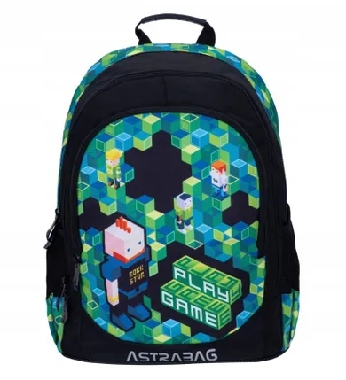 Astrabag, rucsac pentru scoala cu 3 compartimente, Game