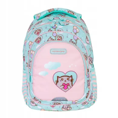 Astrabag, rucsac pentru scoala, cu 3 compartimente, Kitty's World