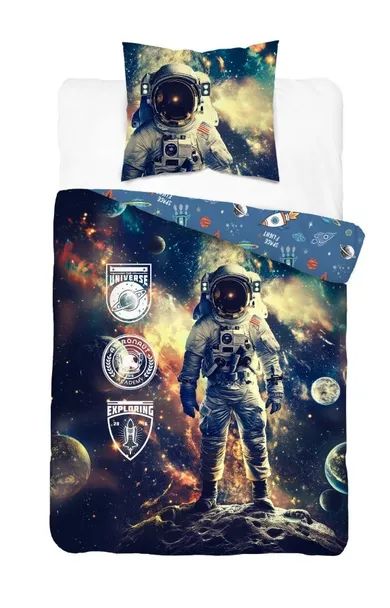 Astronaut, set lenjerie de pat single, 160-200 cm