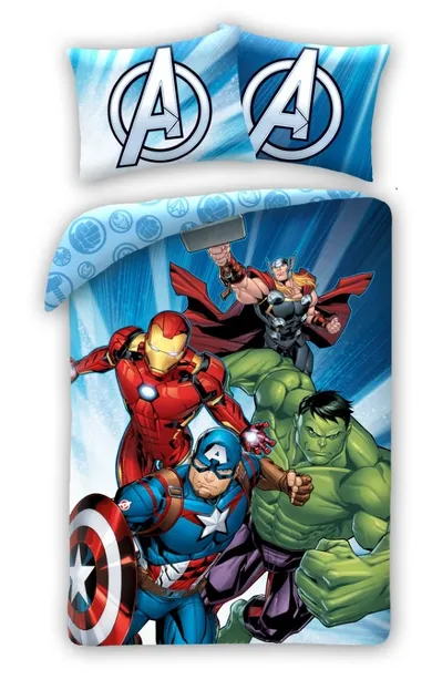 Avengers, set lenjerie de pat single, 140-200 cm