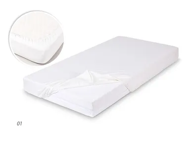 BabyMatex, cearceaf cu elastic din bambus, 60-120 cm, alb