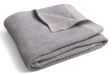 Babymatex, Mini Rattle, patura din bumbac, gri, 80-100 cm