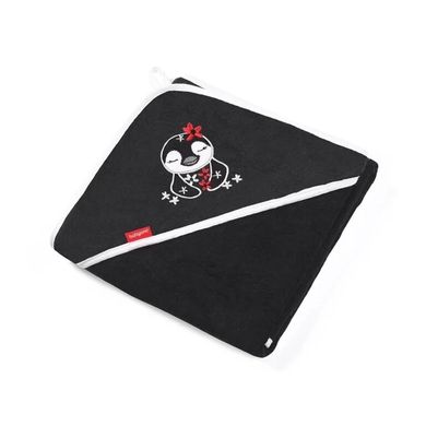 BabyOno, Pinguin, prosop de baie din bambus cu gluga, 85-85 cm