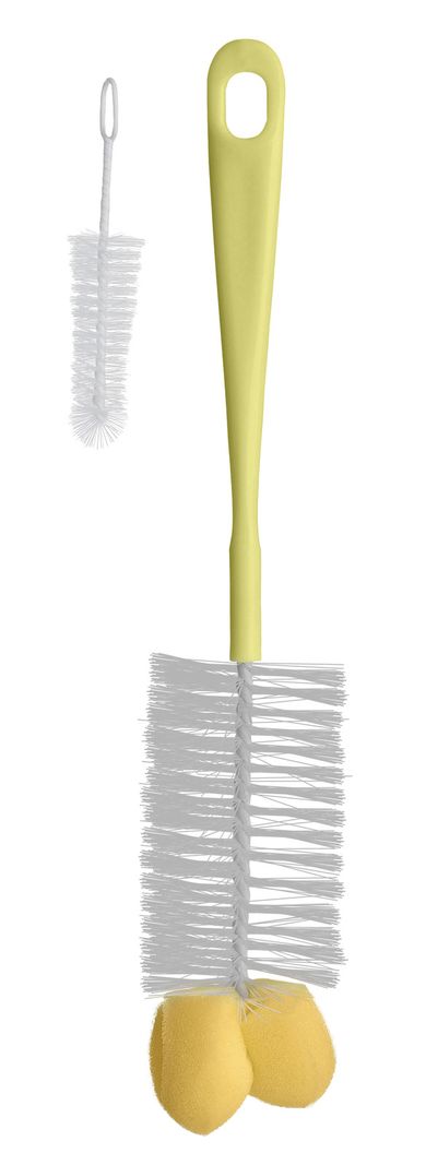 BabyOno, set perie pentru curatat biberoane si tetine + mini perie si burete