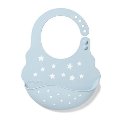 BabyOno, Stars, baveta din silicon, albastru