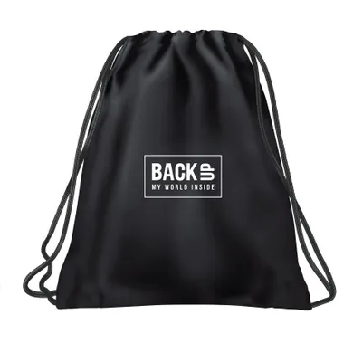 BackUp, rucsac cu snur, 41-35 cm, Black