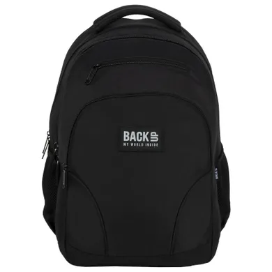 BackUp, rucsac pentru scoala, cu 3 compartimente, Black