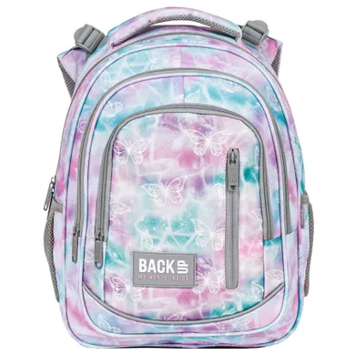 BackUp, rucsac pentru scoala, cu 3 compartimente, Pastel Magic