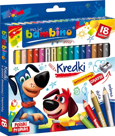 Bambino, creioane colorate, 18 culoare
