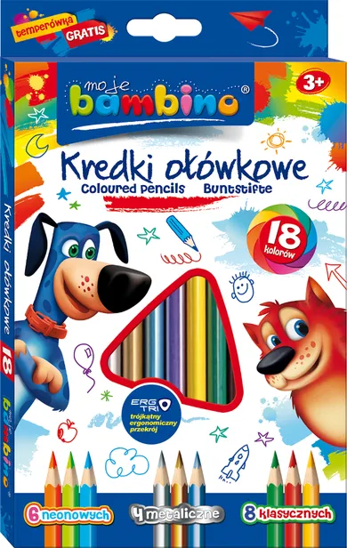 Bambino, creioane colorate, 18 culoare
