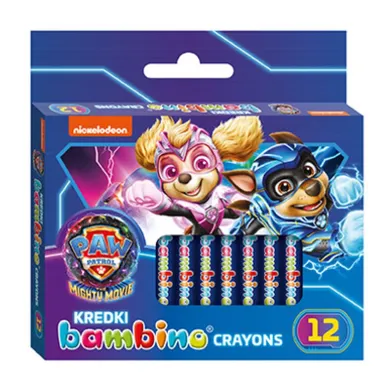 Bambino, Paw Patrol, creioane, 12 culori