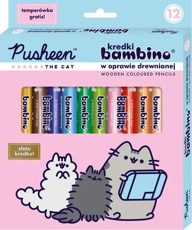 Bambino, Pusheen, creioane, 12 culoare
