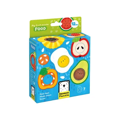 Banana Panda, My First Puzzles Alimente, set de puzzle-uri, pentru varsta de 12 luni+, 14 piese