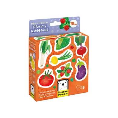 Banana Panda, My First Puzzles Fructe si legume, set de puzzle-uri, pentru varsta de 18 luni+, 38 piese