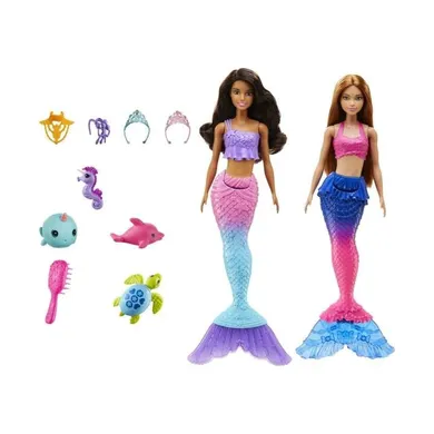 Barbie, Dreamtopia, 2 papusi si accesorii, set de joaca