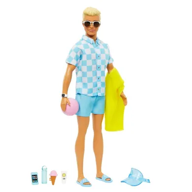 Barbie, Ken on the beach, papusa cu accesorii