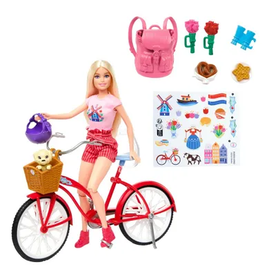 Barbie, Pink Passport, Holland Adventures, set de joaca cu papusa si accesorii