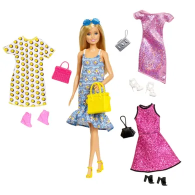 Barbie, set de papusa blonda si accesorii