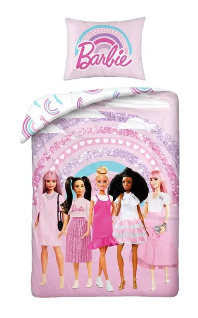 Barbie, set lenjerie de pat single, 140-200 cm