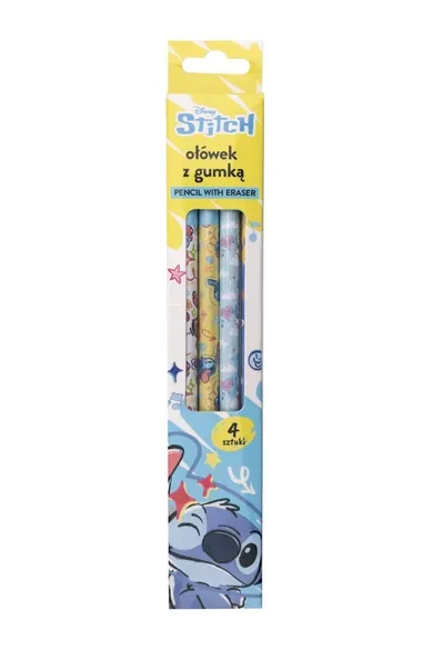 Beniamin, Lilo si Stitch, creion cu radiera, 4 buc.