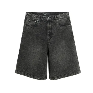 Bermude din denim cu croiala baggy unisex NOWEAR