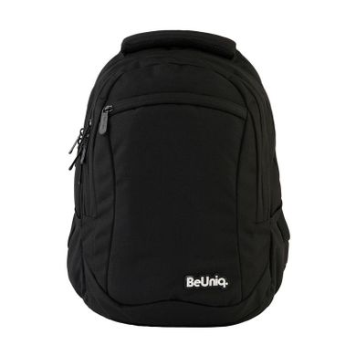 BeUniq, rucsac pentru scoala, cu 3 compartimente, Black