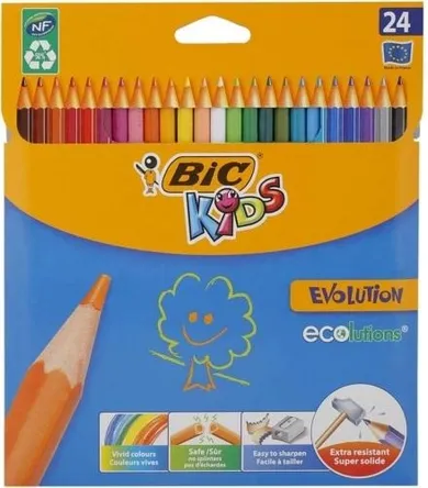 Bic, Kids, creioane colorate, 24 culori