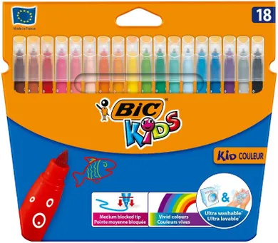 Bic, Kids, Kid Couleur, carioci, 18 culori