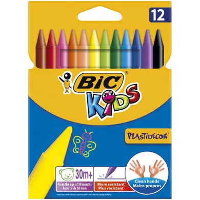 Bic, Kids, Plastidecor, creioane cerate, 12 culoare
