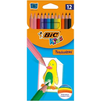 Bic, Kids, Tropicolors, creioane colorate, 12 buc.