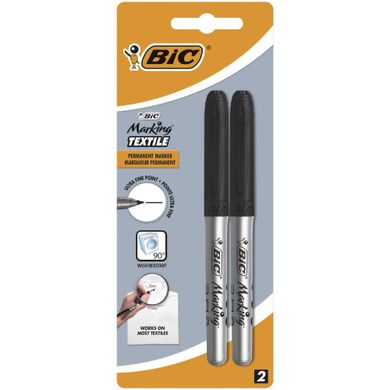 Bic, Marking Textile, marker permanent cu textilie, negru, 0,9 mm