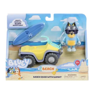 Bluey, masinuta de plaja cu figurina