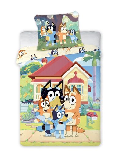 Bluey, set lenjerie de pat single, 100-135 cm