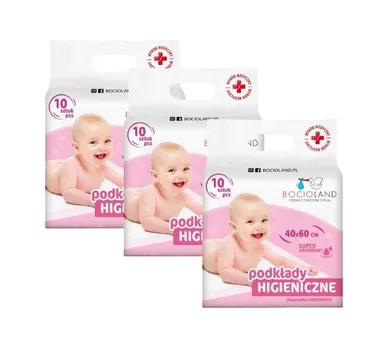 Bocioland, aleze igienice autoadezive, super absorbante, 40-60 cm, 30 buc.