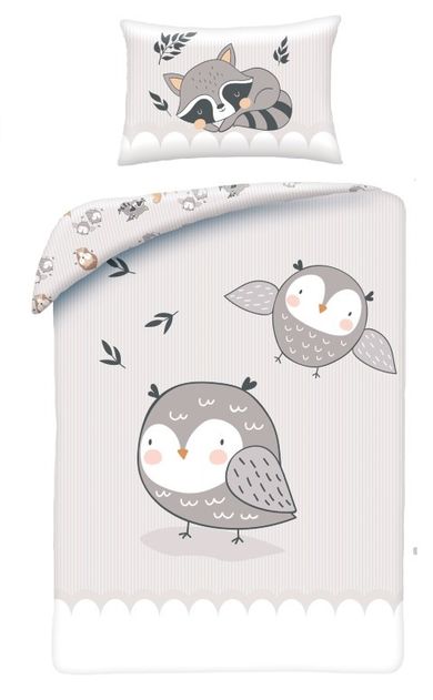 Bufnita, set lenjerie de pat pentru bebelusi, 100-135 cm