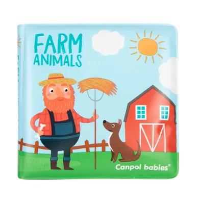 Canpol babies, carticica moale de baie cu chitaitoare, Farm Animals