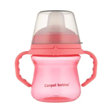 Canpol babies, FirstCup, canita anti-varsare cu duza din silicon, roz, 150 ml