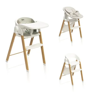 Caretero, Triplo, scaun de masa, 3in1, grey